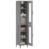 Buffet haut Sonoma gris 34,5x34x180 cm Bois d'ingénierie