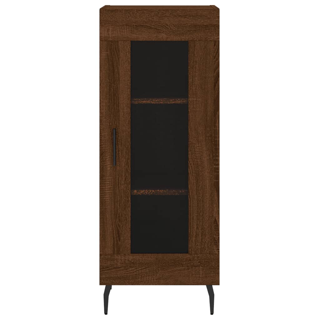 Buffet haut Chêne marron 34,5x34x180 cm Bois d'ingénierie