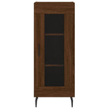 Buffet haut Chêne marron 34,5x34x180 cm Bois d'ingénierie