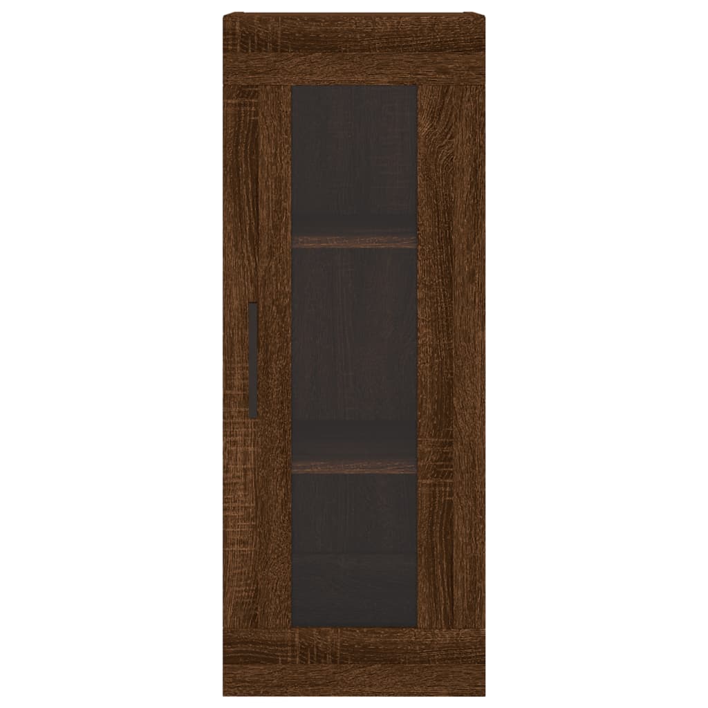 Buffet haut Chêne marron 34,5x34x180 cm Bois d'ingénierie