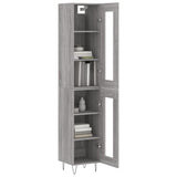 Buffet haut Sonoma gris 34,5x34x180 cm Bois d'ingénierie