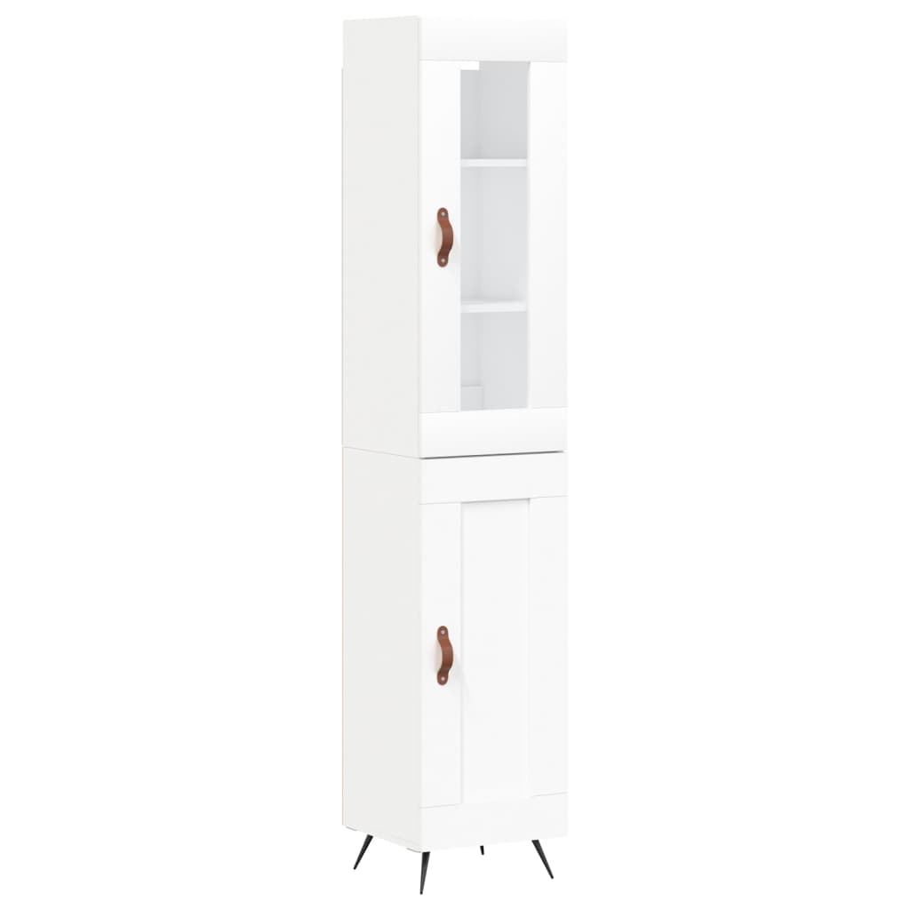 High sideboard White 34.5x34x180 cm Engineered wood