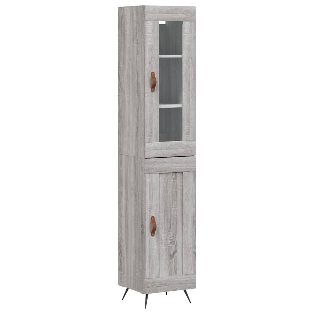 Buffet haut Sonoma gris 34,5x34x180 cm Bois d'ingénierie