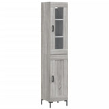 Buffet haut Sonoma gris 34,5x34x180 cm Bois d'ingénierie