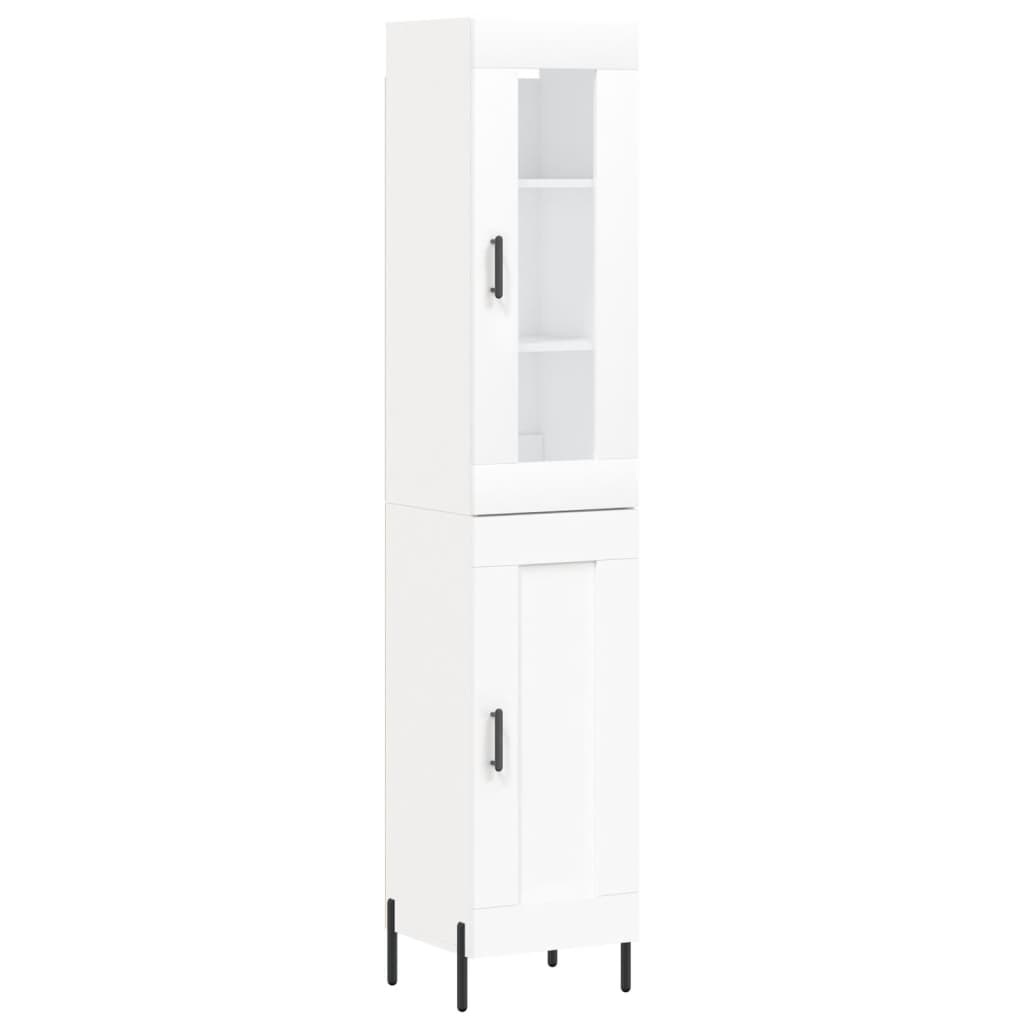 High sideboard White 34.5x34x180 cm Engineered wood