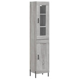 Sonoma hohes Sideboard grau 34,5x34x180 cm Holzwerkstoff