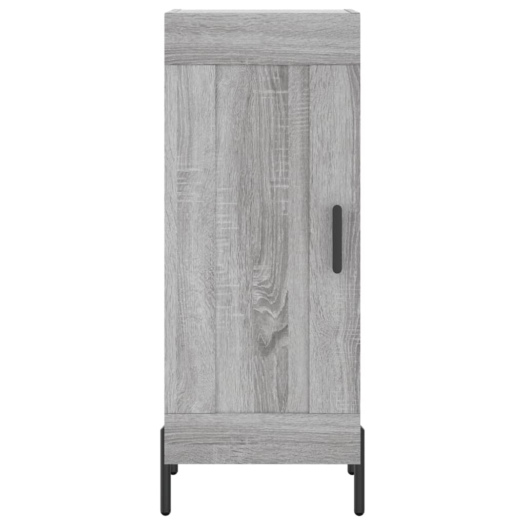 Sonoma hohes Sideboard grau 34,5x34x180 cm Holzwerkstoff