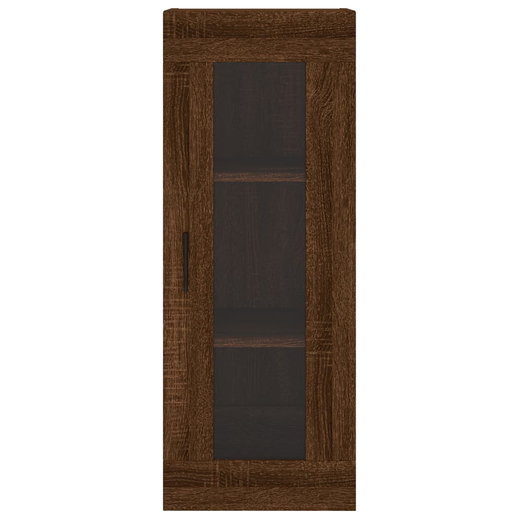 Buffet haut Chêne marron 34,5x34x180 cm Bois d'ingénierie