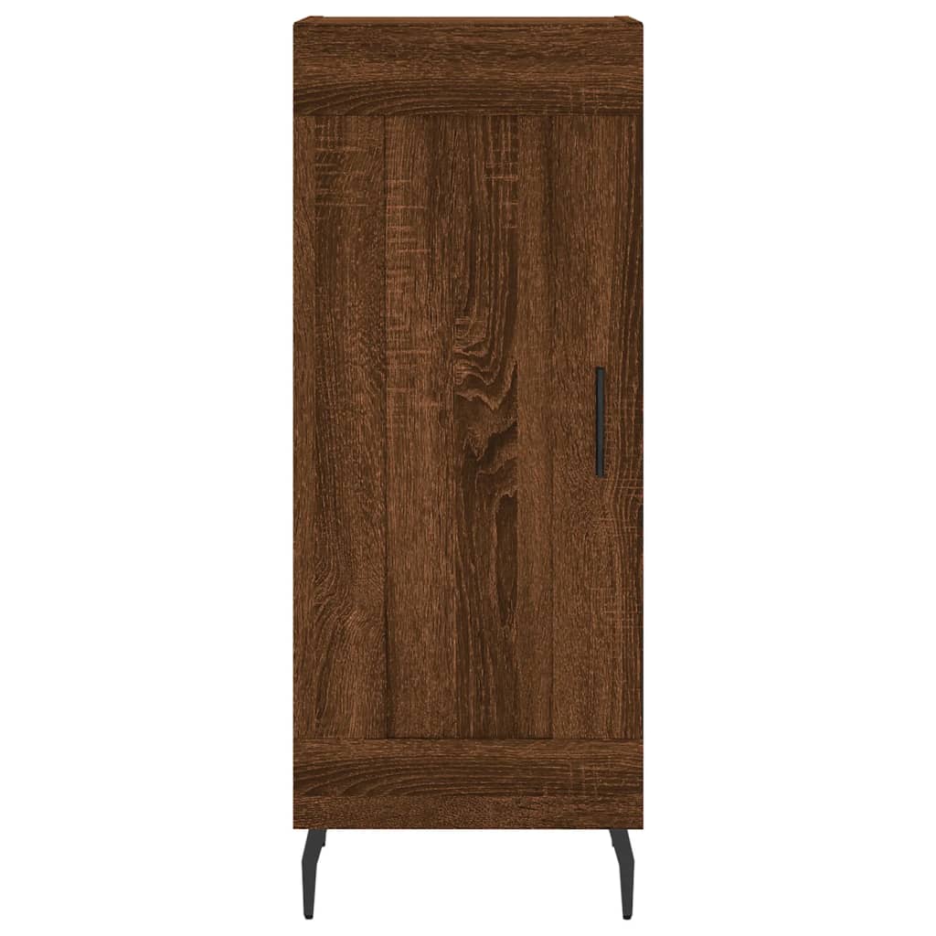 Buffet haut Chêne marron 34,5x34x180 cm Bois d'ingénierie