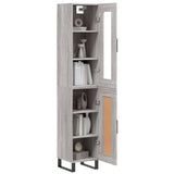 Buffet haut Sonoma gris 34,5x34x180 cm Bois d'ingénierie