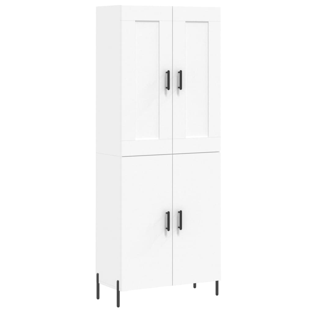 Buffet haut Blanc 69,5x34x180 cm Bois d'ingénierie