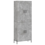 High sideboard Concrete gray 69.5x34x180 cm Engineered wood