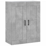 High sideboard Concrete gray 69.5x34x180 cm Engineered wood