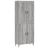 Buffet haut Sonoma gris 69,5x34x180 cm Bois d'ingénierie