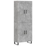 High sideboard Concrete gray 69.5x34x180 cm Engineered wood