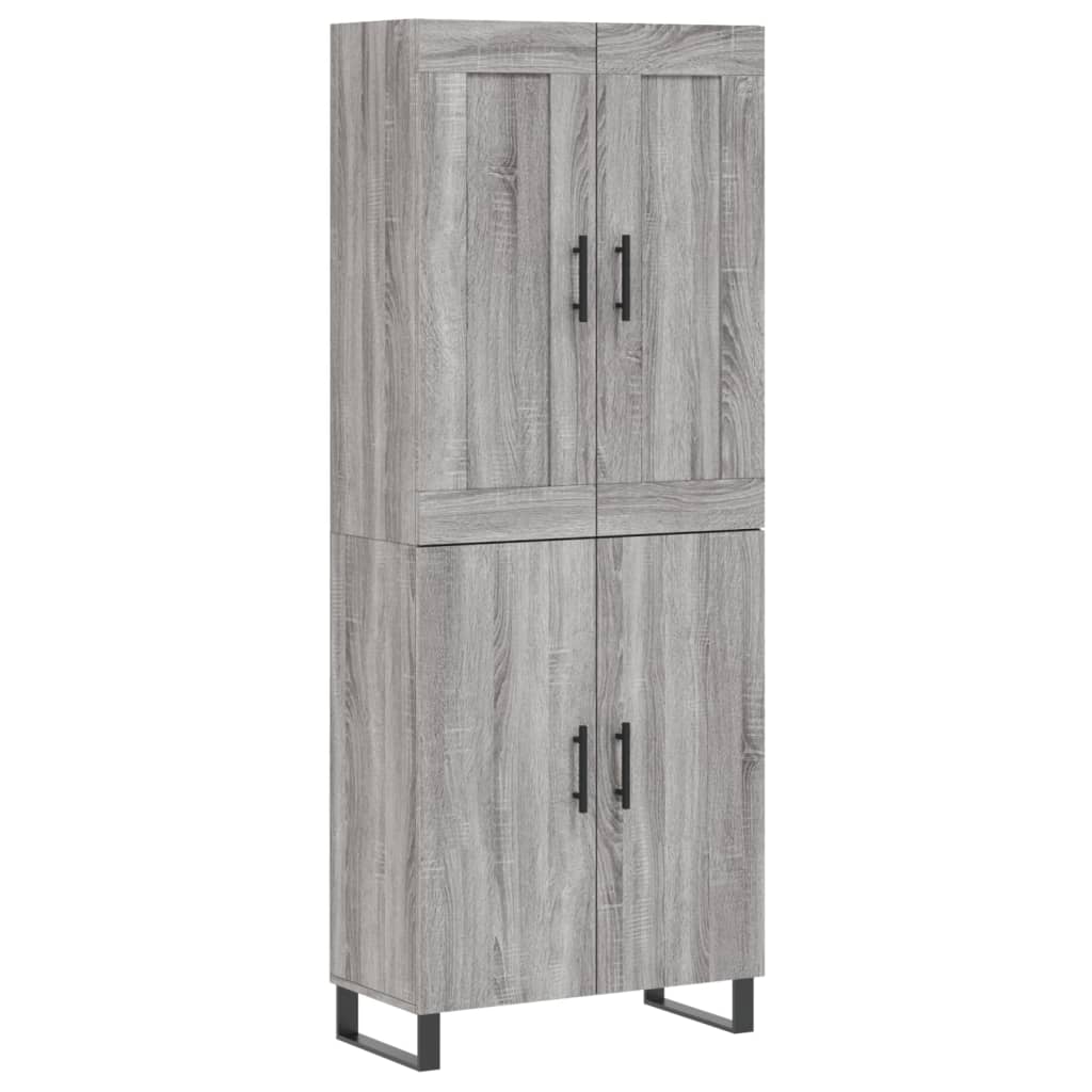 Sonoma high sideboard gray 69.5x34x180 cm Engineered wood