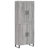 Buffet haut Sonoma gris 69,5x34x180 cm Bois d'ingénierie