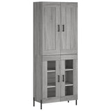 Buffet haut Sonoma gris 69,5x34x180 cm Bois d'ingénierie