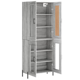 Buffet haut Sonoma gris 69,5x34x180 cm Bois d'ingénierie