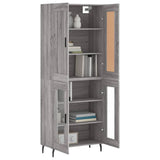 Buffet haut Sonoma gris 69,5x34x180 cm Bois d'ingénierie