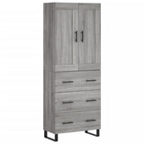 Buffet haut Sonoma gris 69,5x34x180 cm Bois d'ingénierie