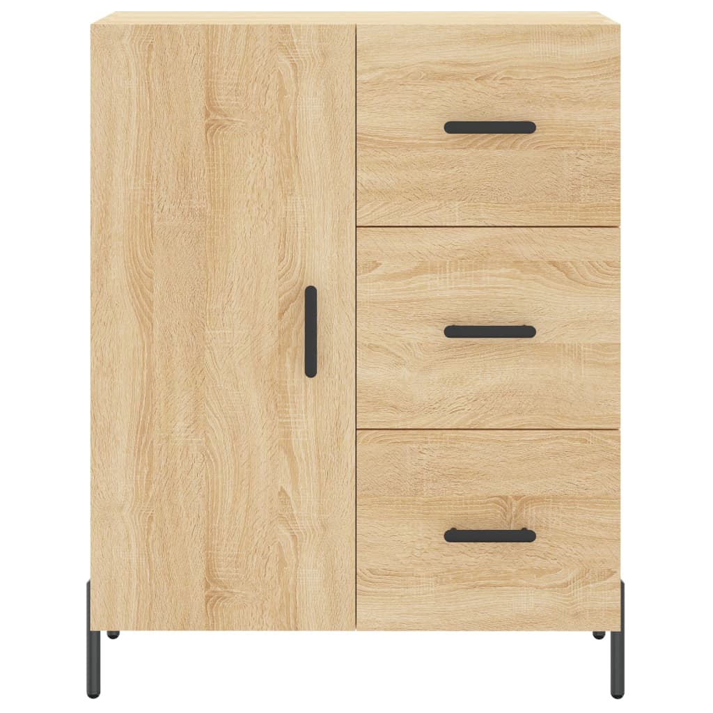 High sideboard Sonoma oak 69.5x34x180 cm Engineered wood