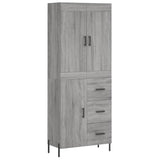 Buffet haut Sonoma gris 69,5x34x180 cm Bois d'ingénierie