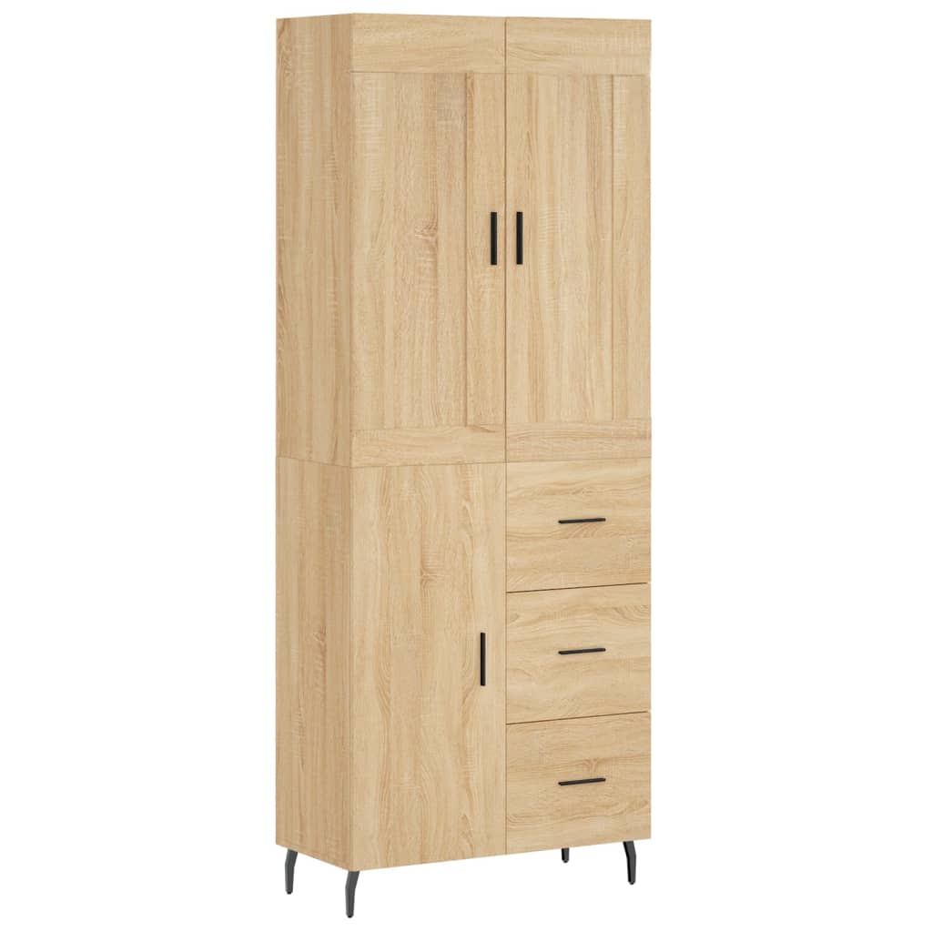 Buffet haut Chêne sonoma 69,5x34x180 cm Bois d'ingénierie