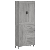 Buffet haut Sonoma gris 69,5x34x180 cm Bois d'ingénierie