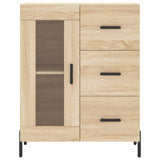 High sideboard Sonoma oak 69.5x34x180 cm Engineered wood