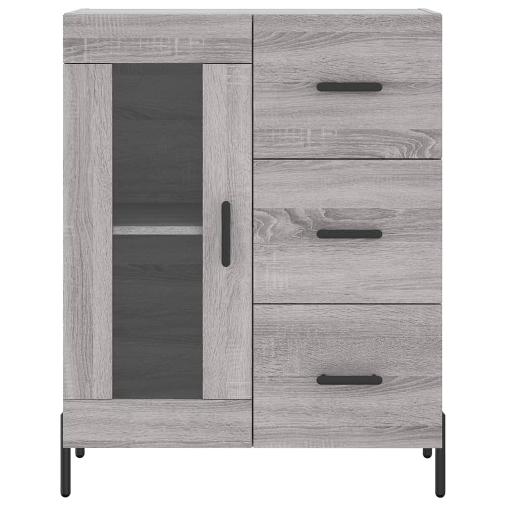 Buffet haut Sonoma gris 69,5x34x180 cm Bois d'ingénierie