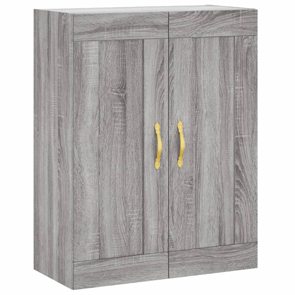 Buffet haut Sonoma gris 69,5x34x180 cm Bois d'ingénierie