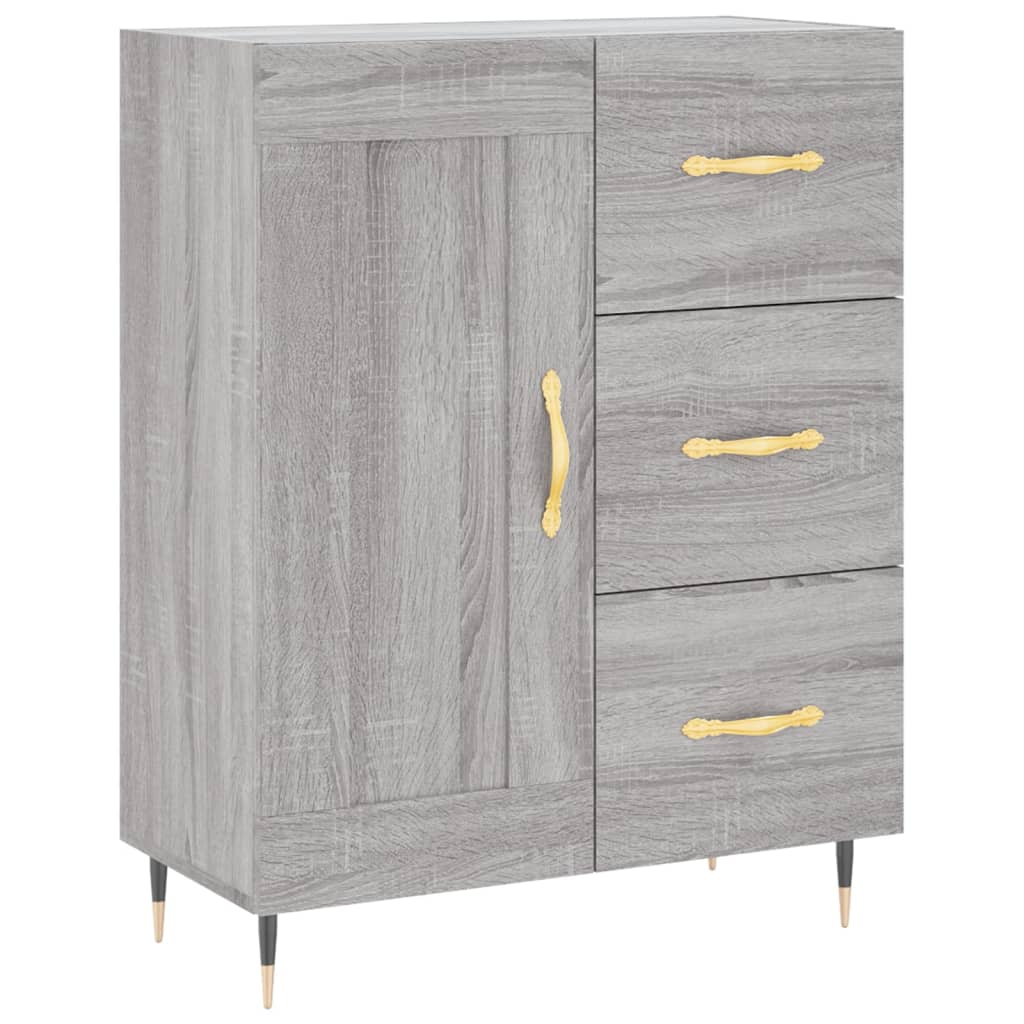 Buffet haut Sonoma gris 69,5x34x180 cm Bois d'ingénierie