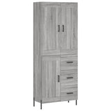 Buffet haut Sonoma gris 69,5x34x180 cm Bois d'ingénierie