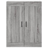 Sonoma high sideboard gray 69.5x34x180 cm Engineered wood