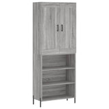 Sonoma high sideboard gray 69.5x34x180 cm Engineered wood