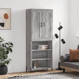 Sonoma high sideboard gray 69.5x34x180 cm Engineered wood