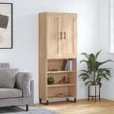 High sideboard Sonoma oak 69.5x34x180 cm Engineered wood