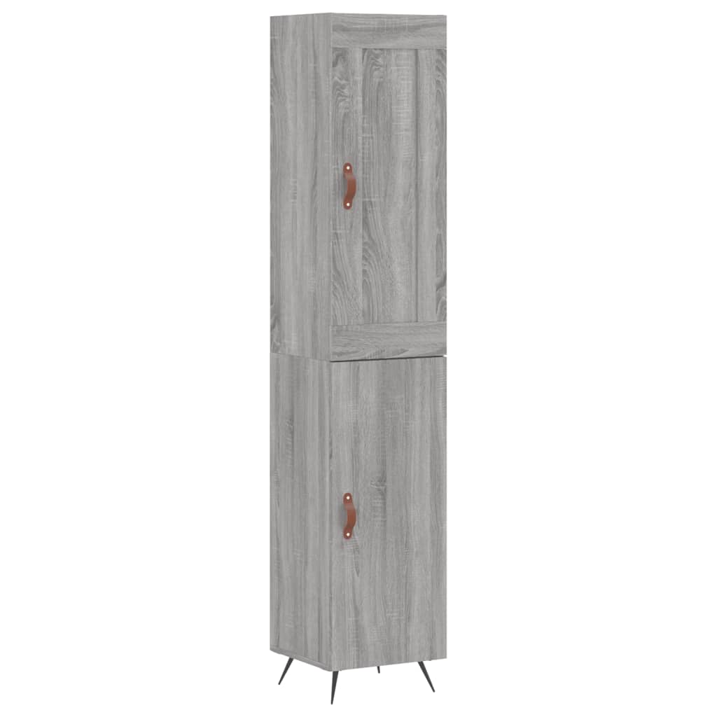 Buffet haut Sonoma gris 34,5x34x180 cm Bois d'ingénierie