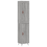 Buffet haut Sonoma gris 34,5x34x180 cm Bois d'ingénierie