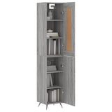 Buffet haut Sonoma gris 34,5x34x180 cm Bois d'ingénierie