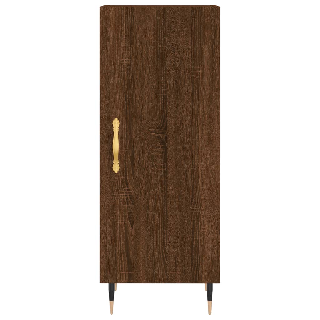 Buffet haut Chêne marron 34,5x34x180 cm Bois d'ingénierie