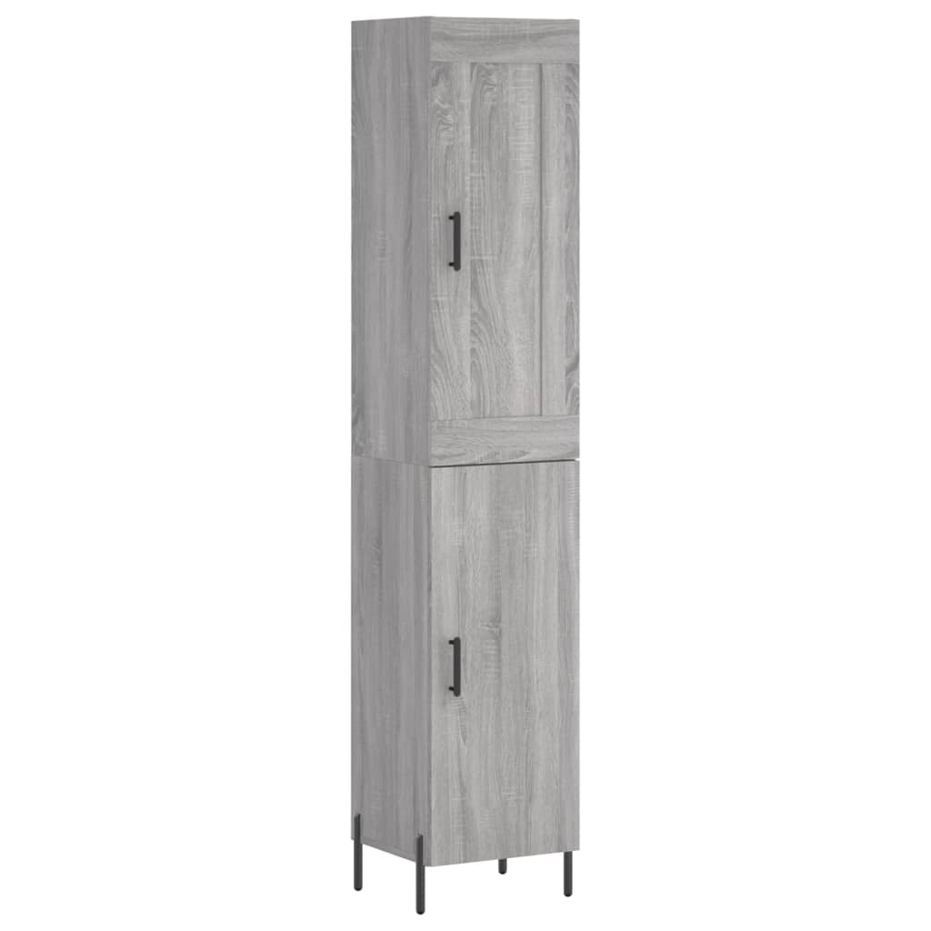 Buffet haut Sonoma gris 34,5x34x180 cm Bois d'ingénierie