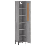 Buffet haut Sonoma gris 34,5x34x180 cm Bois d'ingénierie