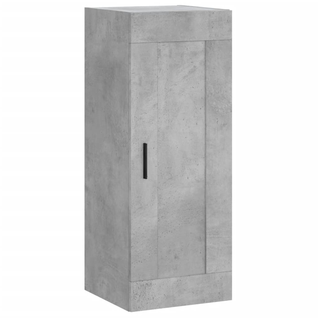 Buffet haut Gris béton 34,5x34x180 cm Bois d'ingénierie