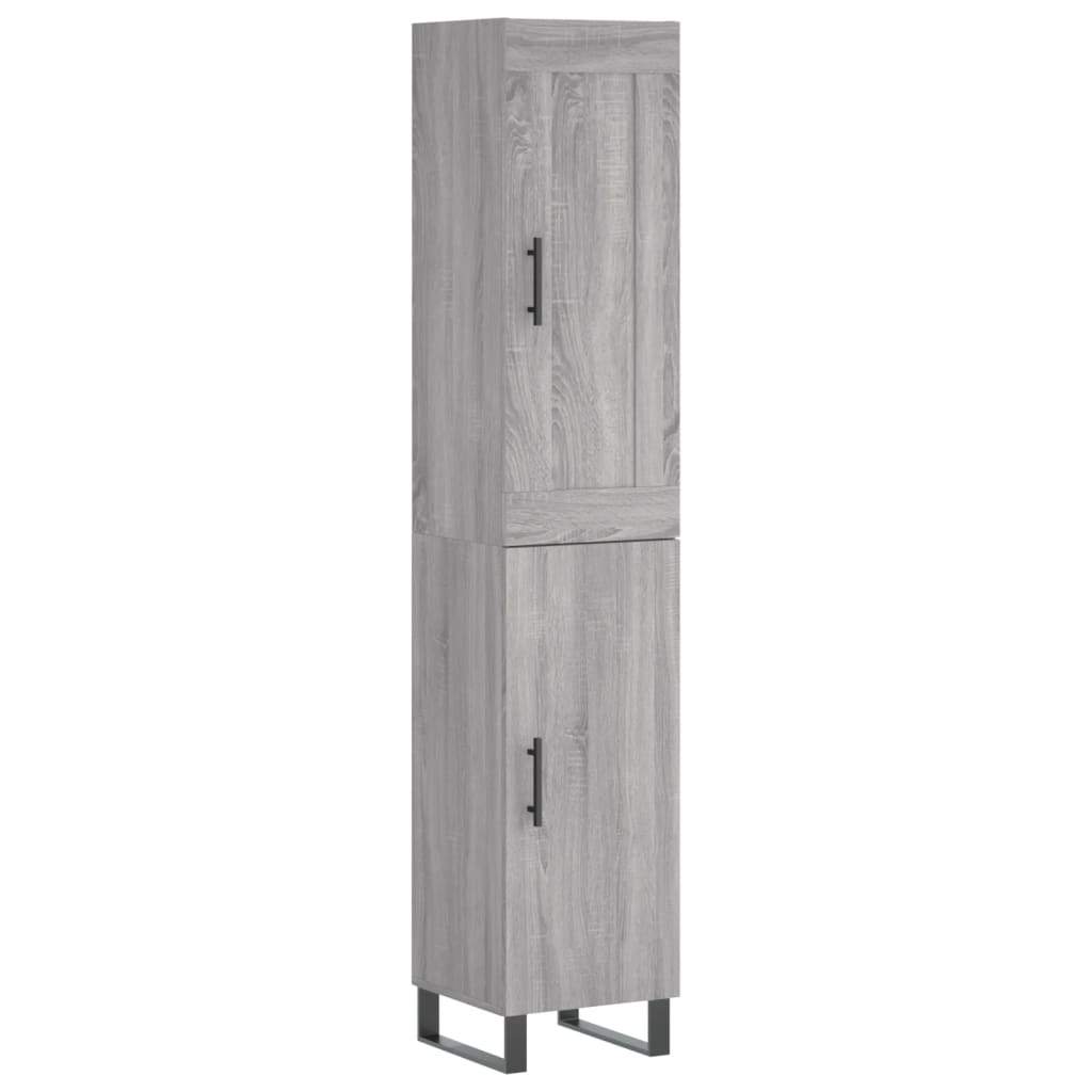 Buffet haut Sonoma gris 34,5x34x180 cm Bois d'ingénierie