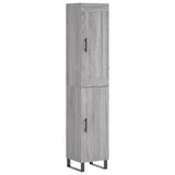 Buffet haut Sonoma gris 34,5x34x180 cm Bois d'ingénierie