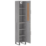 Buffet haut Sonoma gris 34,5x34x180 cm Bois d'ingénierie