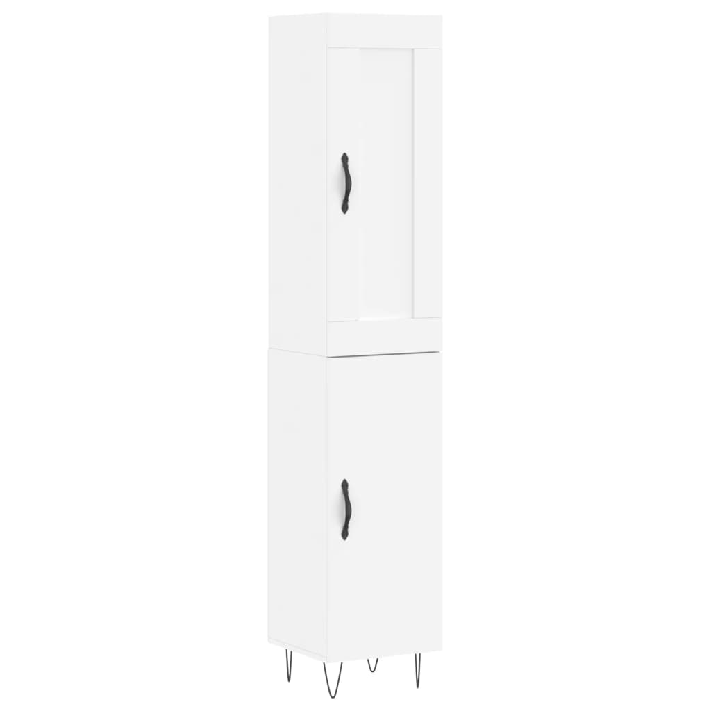 High sideboard White 34.5x34x180 cm Engineered wood