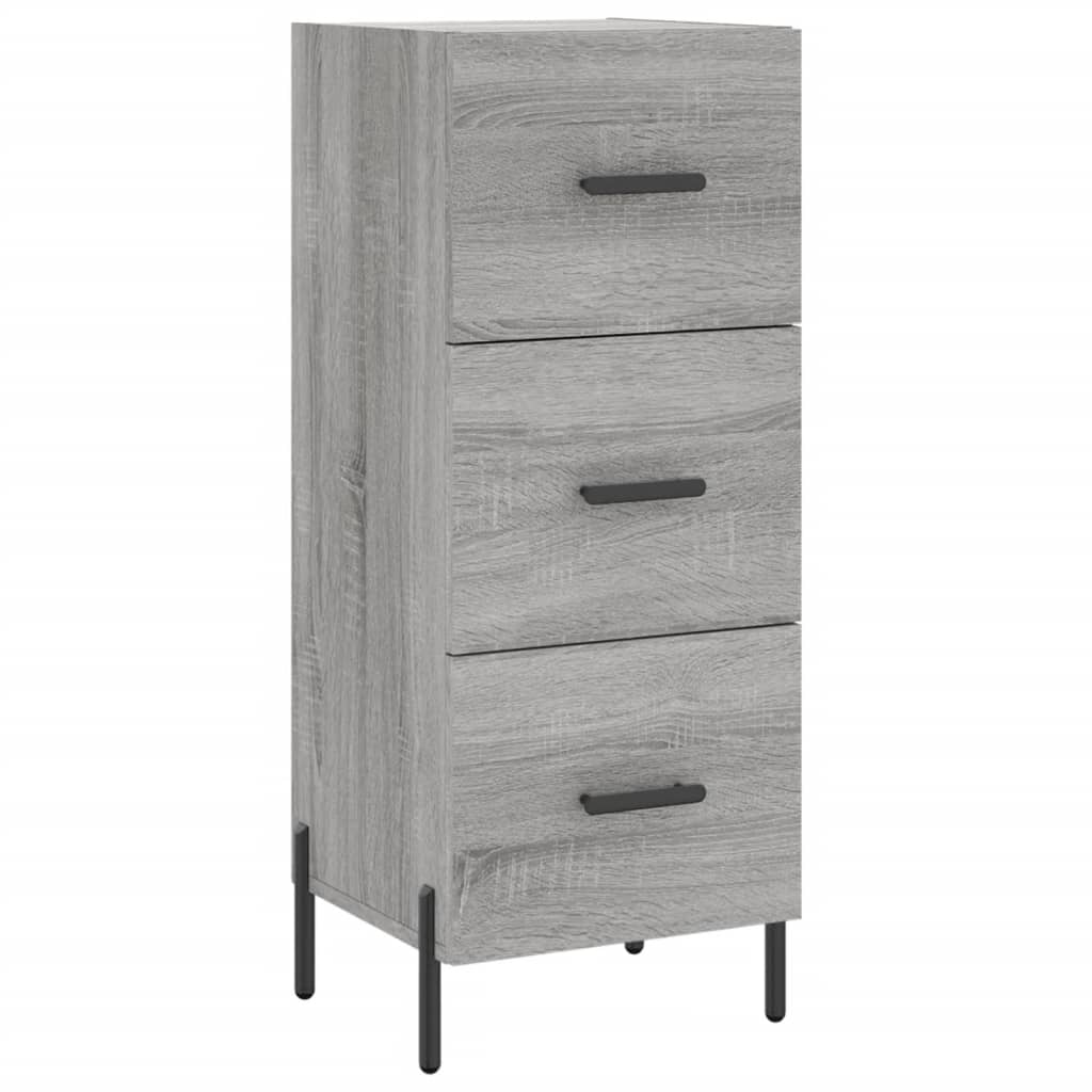 Sonoma hohes Sideboard grau 34,5x34x180 cm Holzwerkstoff